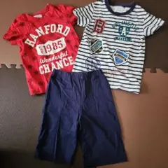 マザウェイズパジャマ3点セット星柄、ボーダー