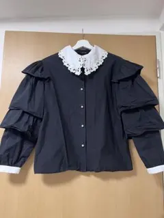 sister jane レースカラー ブラウス ブラック