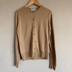 JOHN SMEDLEY キャメルボタン付きカーディガン 長袖