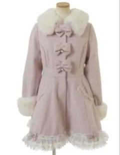 新品タグ付♡リズリサ♡ バックティアードリボンコート♡ピンク♡姫系