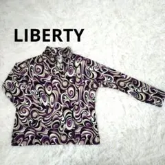 LIBERTY リバティ スワールパターン ハイネックトップス 渦巻き柄 М-Ｌ