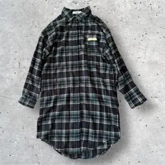X-girl stages 【140】 チェック柄シャツワンピース