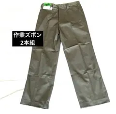 kamiyan様専用カーキ ワークパンツ ポリエステル混紡とグレーの2本組Ｌ