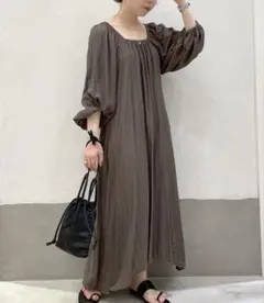 CAPRICIEUX LE'MAGE　ギャザーロングワンピース　レディース　夏秋