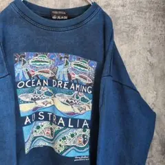 アボリジナルアート　スウェット　オーストラリア古着　ビンテージ90s