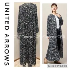 ユナイテッドアローズ フラワー　ロング　ワンピース　シャツ　長袖