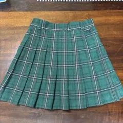 Lovetoxic グリーン チェック プリーツスカート 140センチ