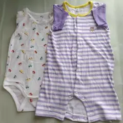【西松屋】半袖ロンパースと半袖肌着セット 80cm
