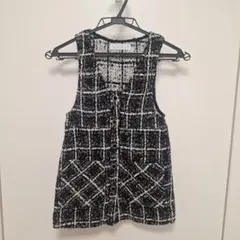 ZARA チェック柄 ジャンバースカート 7