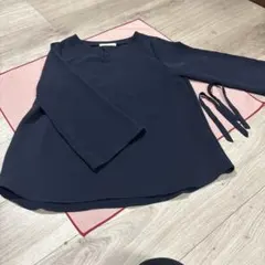❣️any SiS Vネックロールアップリボン付き　ネイビーサイズ1のサムネイル