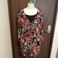 最終値下げ美品7分袖チュニック♡М〜Lサイズ 身頃透けません。