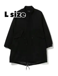 BEAMS / 中綿 ウール モッズ コート/Lサイズ/黒