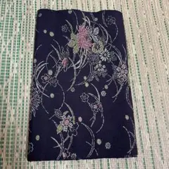 【洗い張り済・穴あり】紬小紋―１４＜桜華文＞混紡　反物