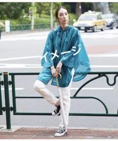 【新品】 ロペ＊ROPE＊軽量レインコート＊ポンチョ型＊フード付