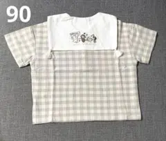 バースデイ cottoli コトリ 半袖 セーラー 襟 トップス 90cm