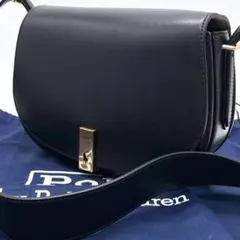 未使用品　Polo Ralph Lauren ID レザー ミニサドルバッグ 黒のサムネイル