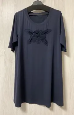 トクコプルミエブォルアシンメトリーノースリーブチュニック 水玉模様 トクコプルミエブォルアシンメトリーノースリーブチュニック