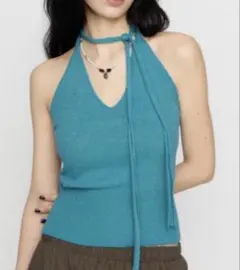 ラグアジェム LAGUA GEM HALTER NECK COMPACT ニットのサムネイル
