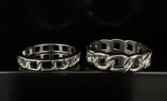 2個セット⑤ シルバーヴィンテージリング指輪vintage古着　ジュエリー　希少