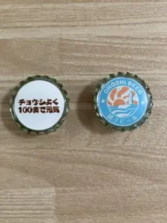 銚子ビール 王冠 マグネット 2個セット