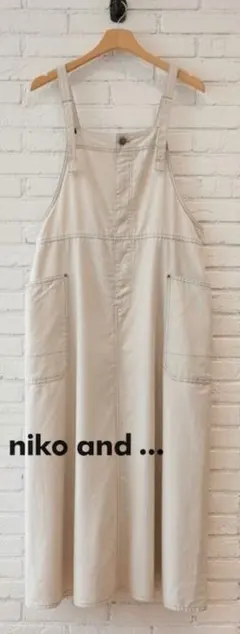 niko and...ジャンスカ デニム調 オールインワン ロングスカート M