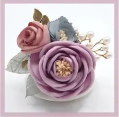 コサージュ ブローチ パール 薔薇 ローズ フラワー エレガント 卒業 入園式