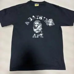 A BATHING APE カモフラロゴ Tシャツ ブラック Mのサムネイル