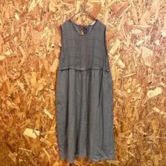 Samansa Mos2 ロングワンピース フレア レース グレー レディース