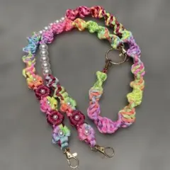 パラコード スマホショルダーストラップ3way❣️カラフル❤️