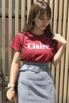 INGNI　フロッキーロゴ半袖Tシャツ