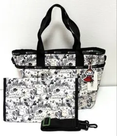 新品タグ付 レスポ ムーミン 大容量バッグ リトルミイ チャーム付 キャリーオン