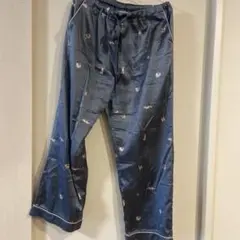 猫柄 パジャマパンツ ネイビー ルームウェア　パジャマ