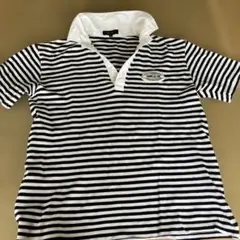 COMME CA ISM ストライプ ポロシャツ L