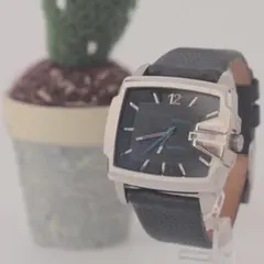 稼働品 DIESEL ディーゼル DZ-1495 腕時計 新品電池 デイト