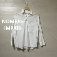 NOMBRE IMPAIR★スキッパー 白 長袖 ブラウス シャツ 胸ポケットのサムネイル