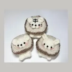 即購入可能『ハンドメイド』食パンアニマルズ　くま、ホワイトタイガー、うさぎ