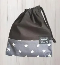 【４】ハンドメイド　巾着袋　給食袋　入園入学新学期準備　男の子