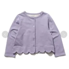 SHOO・LA・RUE 裾スカラップ裏毛カーディガン　120