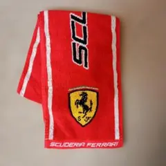美品　Scuderia Ferrari マフラータオル レッド