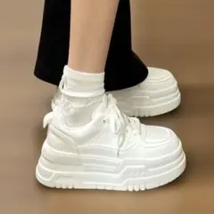 【新品未使用】厚底 ホワイト スニーカー