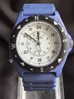 希少　美品　ヴィンテージ　TIMEX INDIGLO 腕時計 青のサムネイル