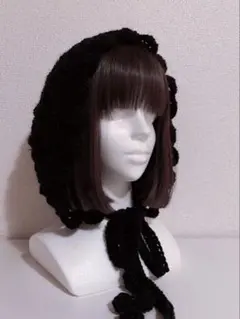 ボンネット バラクラバ ハンドメイド 編み物 かぎ針編み