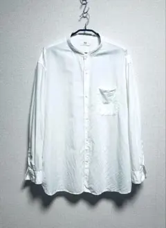 【UNIQLO】コットンリネンスタンドカラーシャツ