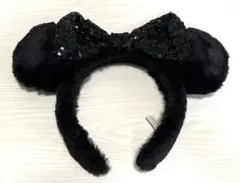 ♡美品♡ディズニー ミッキー ミニー スパンコール カチューシャ ふわふわ 秋冬