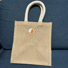 《新品・未使用》【無印良品】ベージュ　刺繍ハンドバッグ　カレー　非売品のサムネイル