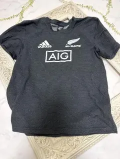 速乾　アディダス　オールブラックス　Mサイズ　ドットラグビー　Tシャツ