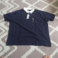 13 ユニクロ UNIQLO ラガーポロシャツ ネイビー 4XL