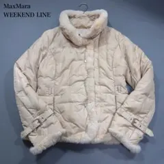 Max Maraウィークエンドライン ダウンジャケット コート レザー 毛皮