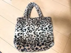 ヒョウ柄ファー ハンドバッグ