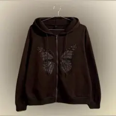 SHEIN 蝶々柄 レディース パーカー
